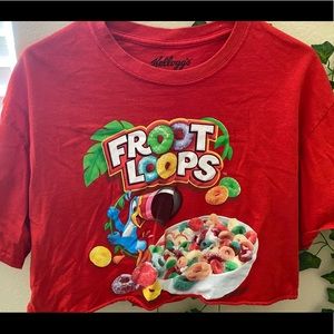 Fruit loops cropped tshirt